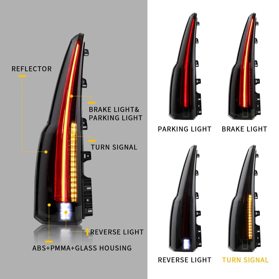 🔥ART.2840 Fanali Posteriori a LED Fumé per GMC Yukon / Cadillac Escalade 🔥