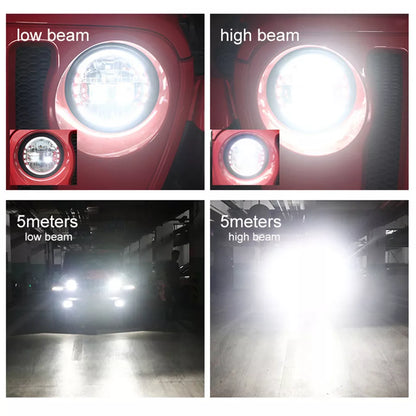 🔥Coppia Fari LED – Jeep Wrangler JK / TJ / CJ🔥