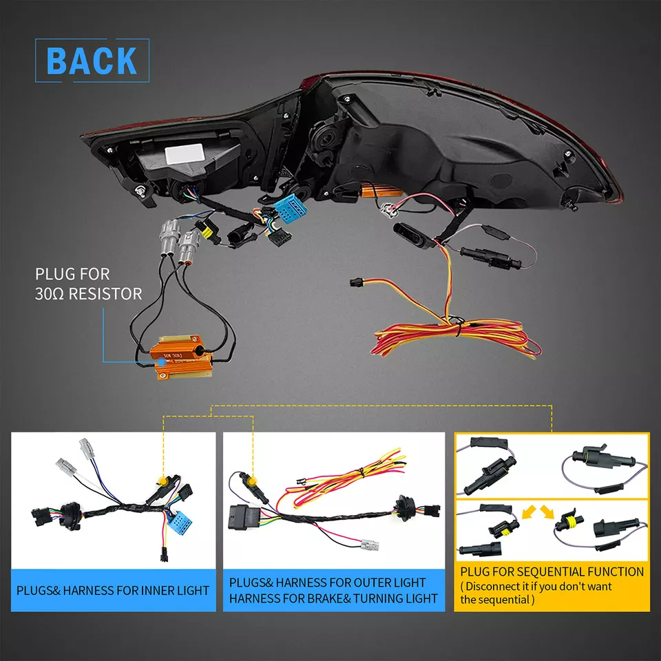 💕Per BMW 4 Series F32 F33 F36 F82 F83 M4 2014-2020 LED Fananli Posteriori 💕