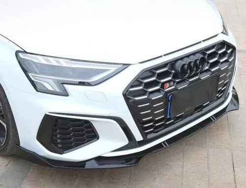 ❄️0629 SPLITTER ADATTO PER AUDI A3 8Y 2020-2024 SLINE NERO LUCIDO❄️