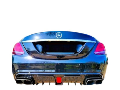 💕 Diffusore Posteriore Nero Lucido Stile Brabus per Mercedes W205 AMG 14–18 💕
