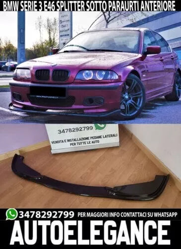 ⭐0236 SPLITTER ADATTO PER BMW SERIE 3 E46 98-06 M3 BERLINA TOURING COUPE CABRIO⭐
