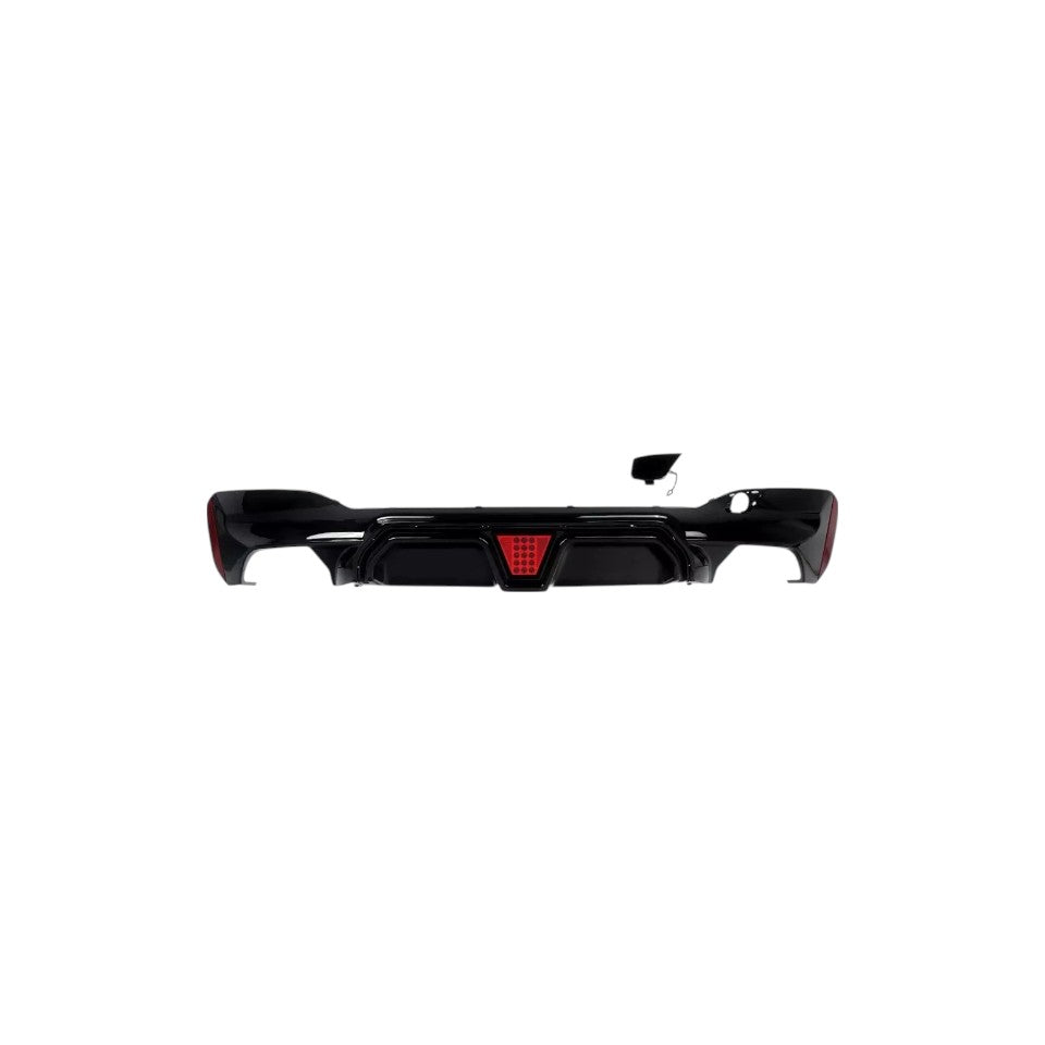 💕 Diffusore Posteriore Nero Lucido 4 Uscite LED BMW G30 M Sport 2018–2020 💕