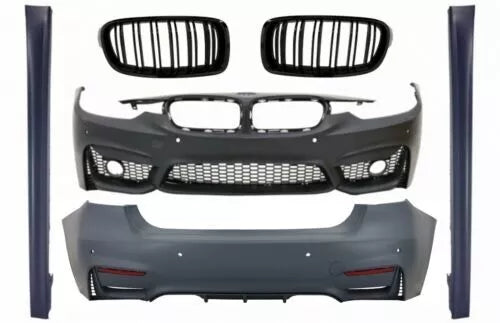 Kit per BMW 3 F30 Non LCI LCI 11-18 Minigonne laterali Griglia M3 Sport EVO Look