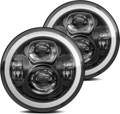🔥E24 – Coppia Fari LED con Segnale – Jeep Wrangler TJ / LJ / JK🔥