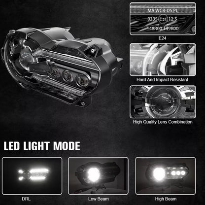 🔥Faro LED – BMW R1200GS / R1200GS Adventure (2004–2013)🔥