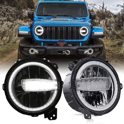 🔥Coppia Fari LED 9" – Jeep Wrangler JL / Jeep Gladiator JT🔥