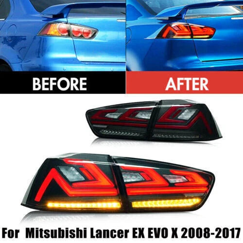 🔥Coppia Fanali Posteriori LED – Mitsubishi Lancer EVO X (2008–2021)🔥