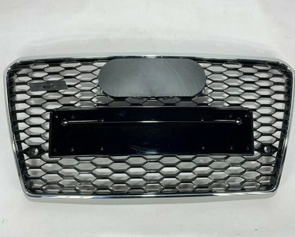 🔥ART.4337 GRIGLIA ANTERIORE NIDO D’APE STILE RS7 CROMATA NERA PER AUDI A7 4G🔥