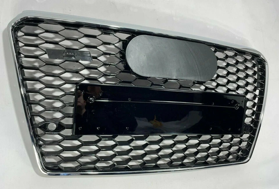 🔥ART.4337 GRIGLIA ANTERIORE NIDO D’APE STILE RS7 CROMATA NERA PER AUDI A7 4G🔥