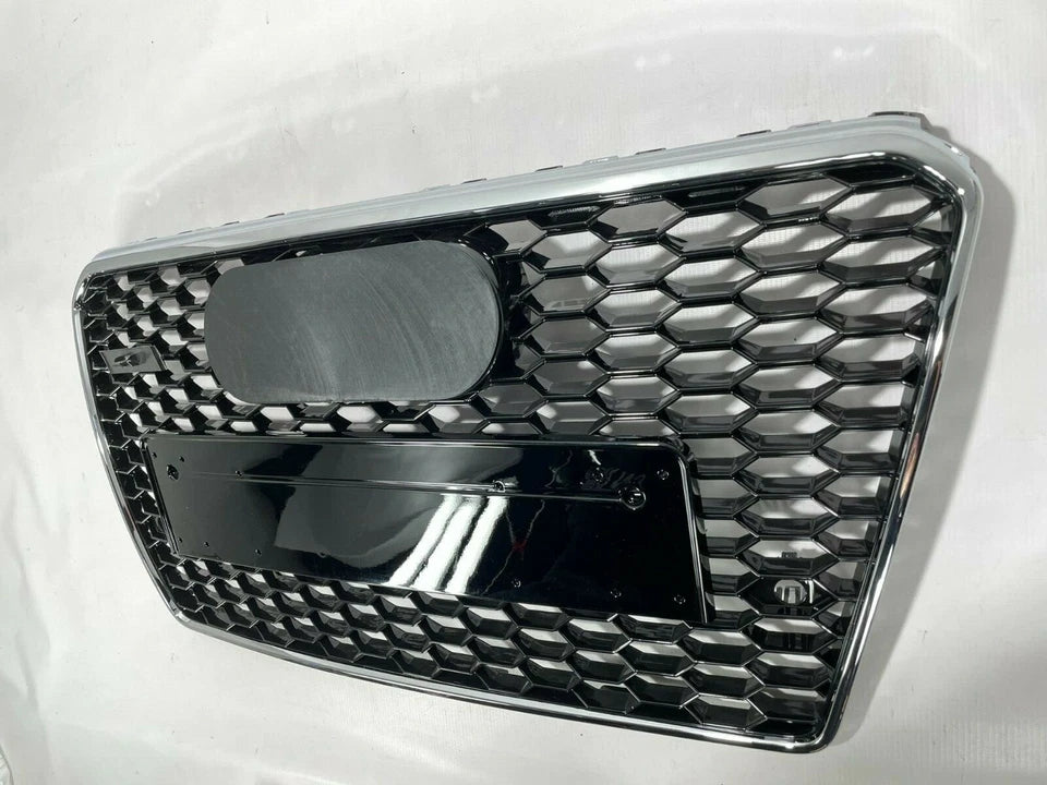 🔥ART.4337 GRIGLIA ANTERIORE NIDO D’APE STILE RS7 CROMATA NERA PER AUDI A7 4G🔥