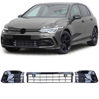 🔥Paraurti Gitter 3 pezzi nero lucido adatto per VW Golf 8 GTI GTDR-Line 19-24🔥