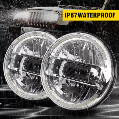 🔥Coppia Fari LED – Jeep Wrangler JK / TJ / CJ🔥