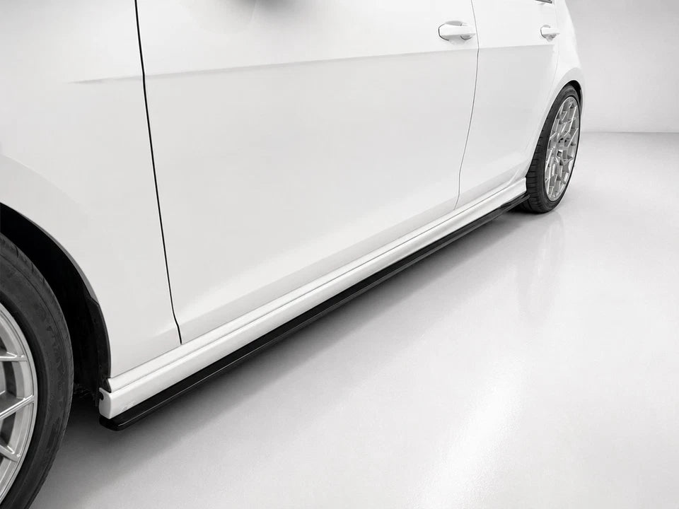 👉Minigonne Laterali Estensioni adatto per VW Golf MK7 R / R-Line Nero Lucido👈