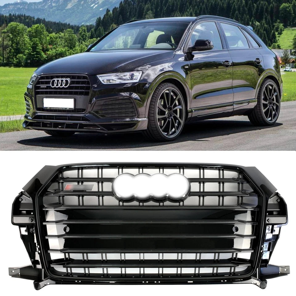 🔥ART.4349 GRIGLIA ANTERIORE NIDO DAPE STILE SQ3 NERA PER AUDI Q3 8U 2014-2018🔥