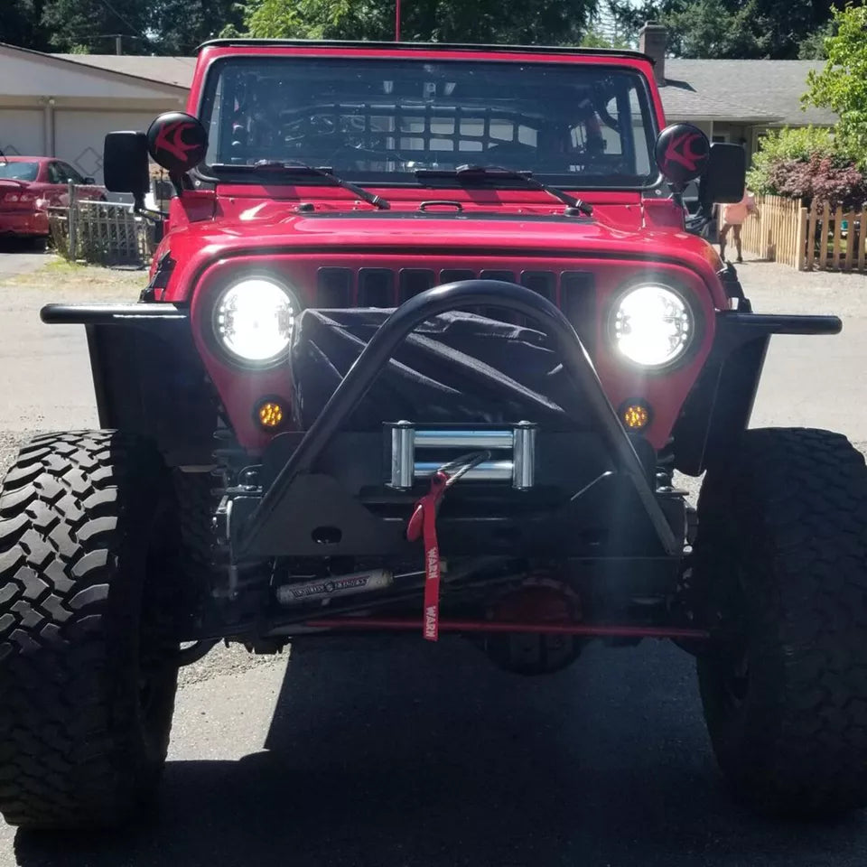 🔥Coppia Fari LED – Jeep Wrangler JK / TJ / CJ🔥