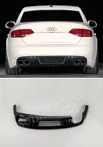 AUDI A4 B8 2007-2011 ATTACCO POSTERIORE LIFTING DIFFUSORE POSTERIORE SPOILER ABS