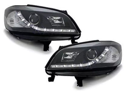 ⭐Pair of LED Headlights DRL Look for Opel ZAFIRA A 1999-2005 Daylight Black⭐