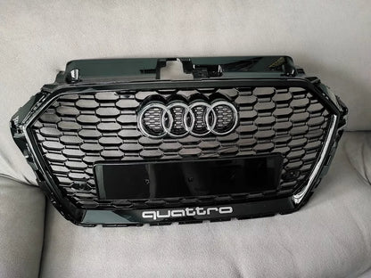 💕ART.5815 GRGLIA NERA LUCIDA ADATTA PER AUDI A3 S3 8V 2017-2020 LOOK RS3💕