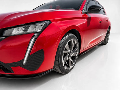 👉Gonne laterali adatto per Peugeot 308 MK3 Hatchback 21- ABS nero lucido👈