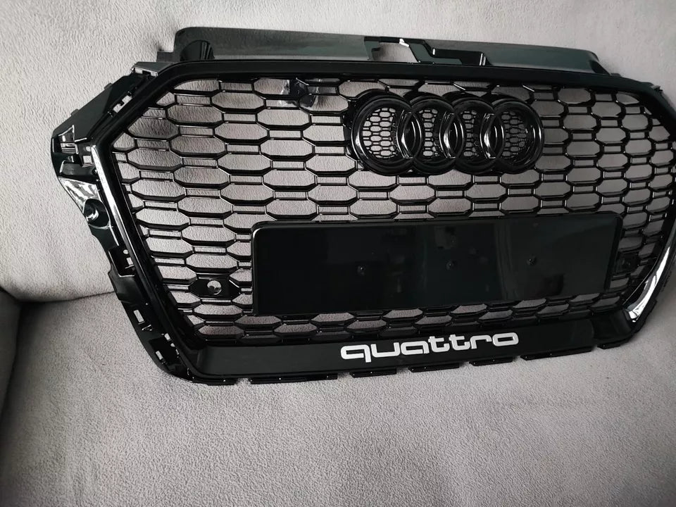 💕ART.5815 GRGLIA NERA LUCIDA ADATTA PER AUDI A3 S3 8V 2017-2020 LOOK RS3💕