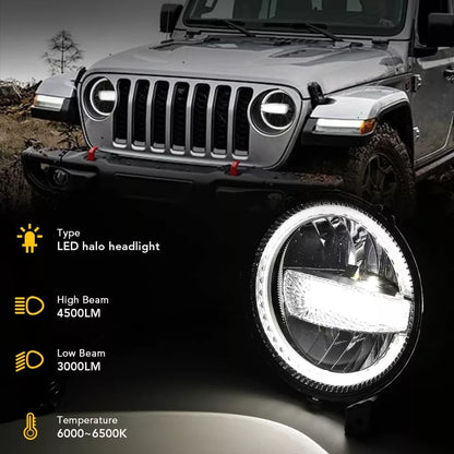 🔥Coppia Fari LED 9" – Jeep Wrangler JL / Jeep Gladiator JT🔥