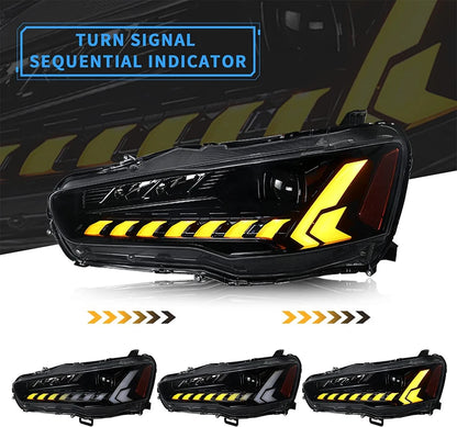 🔥Coppia Fari LED – Mitsubishi Lancer & EVO X (2008–2020) 🔥