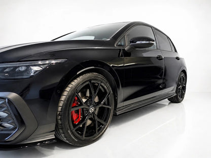 👉Minigonne laterali V.2 per VW Golf Mk8 GTI / GTE / R-Line ABS nero lucido👈