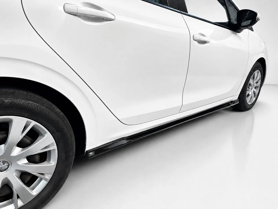 👉Minigonne Laterali Prolunghe Nero Lucido per Peugeot 208 MK1 (2012+)👈