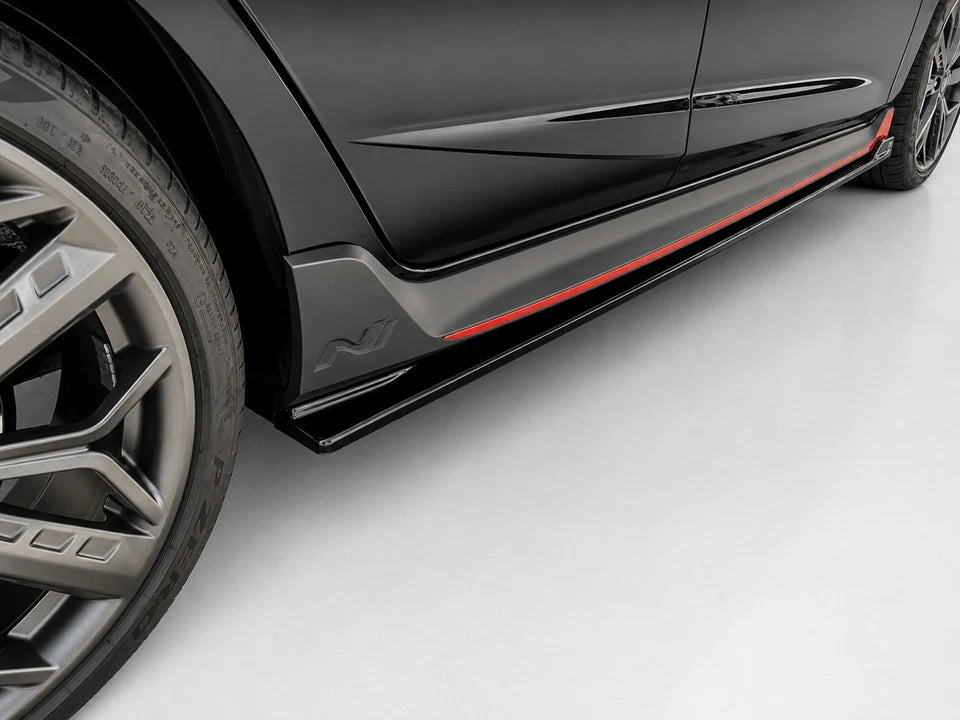 👉Minigonne Laterali Prolunghe Hyundai i20 N N-Line MK3 20- Nero Lucido ABS👈
