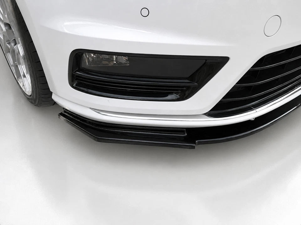 👉Splitter Anteriore adatto per VW Golf MK7 R / R-Line Nero Lucido ABS👈