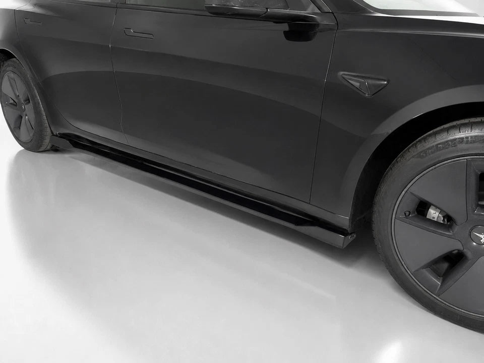 👉Minigonne Laterali adatte per Tesla Model 3 MK1 / Facelift ABS Nero Lucido👈