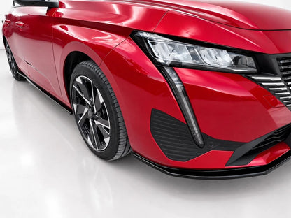 👉SPLITTER ANTERIORE ADATTO PER PEUGEOT 308 MK3 (2021-) ABS NERO LUCIDO👈