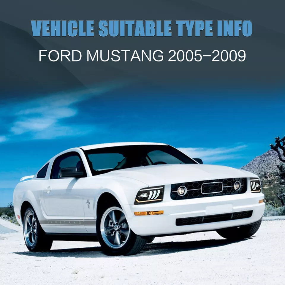 ⭐ART.2890 Fari Anteriori Full LED con Sequenziale – Ford Mustang (2005–2009)⭐