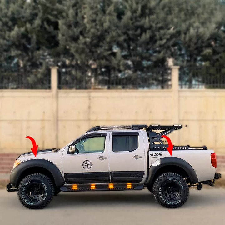 ⭐PROTEZIONI PORTIERE ADATTO PER NISSAN Navara D 40 2010-2014 4 pezzi⭐