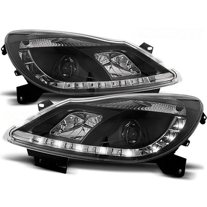 ✨Black LED Design Daytime Running Light Headlights Suitable for Opel Corsa D✨