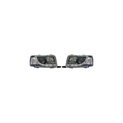 ⭐LED Headlight Set DAYLINE 91-94 CLEAR GLASS BLACK Suitable For Audi 80 B4⭐