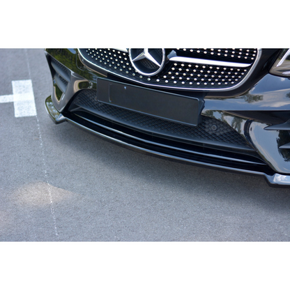 W213 Max V2 Labbro Anteriore Piano Nero Vacuum Plastica / Adatto Coupe & Cabrio 2017-2020