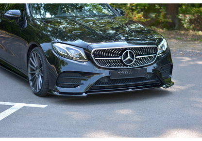 W213 Max V2 Labbro Anteriore Piano Nero Vacuum Plastica / Adatto Coupe & Cabrio 2017-2020