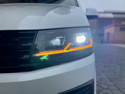 💫ART.7640 Fari Anteriori FULL LED Cromati adatti per VW T5.1 2010-2015💫