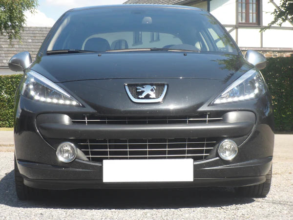 ⭐FARI ANTERIORI ADATTO PER PEUGEOT 207 2006-2012 NERI DRL LED⭐