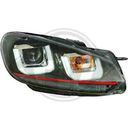 😍HEADLIGHT KIT SUITABLE FOR VW GOLF VI 2008-2012 TRANSPARENT BLACK😍