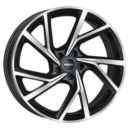 CERCHI CERCHIO IN LEGA 17" 18" 19" 20" Adatto per AUDI A5 MAK KASSEL NERO LUCIDO