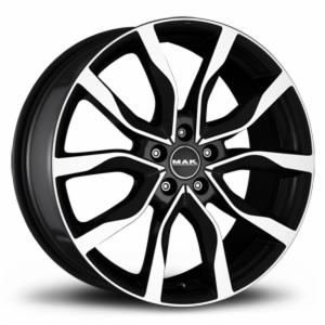 CERCHI CERCHIO IN LEGA 16" Adatto per AUDI A2 MAK KOLN W NERO, NERO LUCIDO