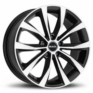 CERCHI CERCHIO IN LEGA 17" 18" 19" 20" Adatto per AUDI A5 MAK WOLF NERO LUCIDO