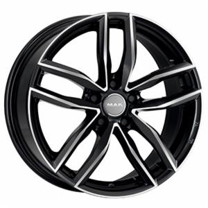 CERCHI CERCHIO IN LEGA 17" Adatto per AUDI A1 MAK SARTHE W NERO,  NERO OPACO