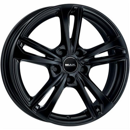 CERCHI CERCHIO IN LEGA 16" Adatto per AUDI A2 MAK EMBLEMA NERO, NERO OPACO