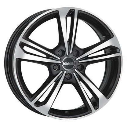 CERCHI CERCHIO IN LEGA 16" Adatto per AUDI A2 MAK EMBLEMA NERO, NERO OPACO