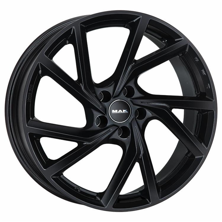 CERCHI CERCHIO IN LEGA 16" Adatto per AUDI A2 MAK KASSEL NERO, NERO LUCIDO