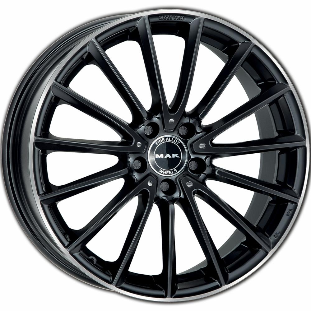 CERCHI CERCHIO IN LEGA 17" 18" 19" Adatto per AUDI A4 MAK KOMET NERO SILVER